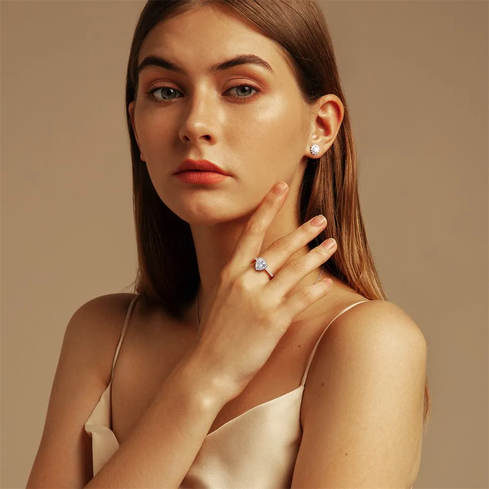 1.0 Carats VVS1 Moissanite Rings for Women