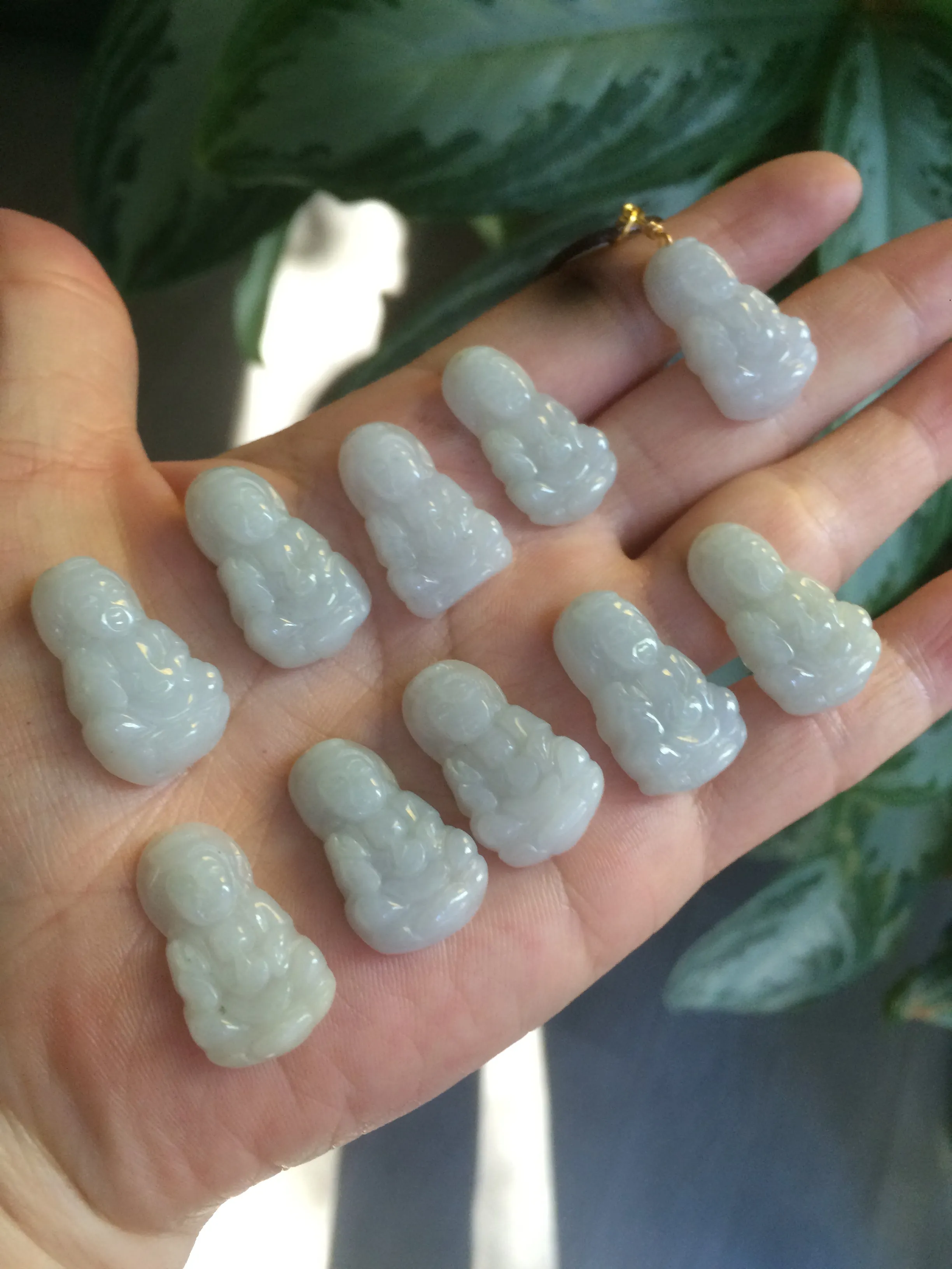 100% natural white grade A jadeite jade Guanyin pendants Z(Add on item, not sale individually.)
