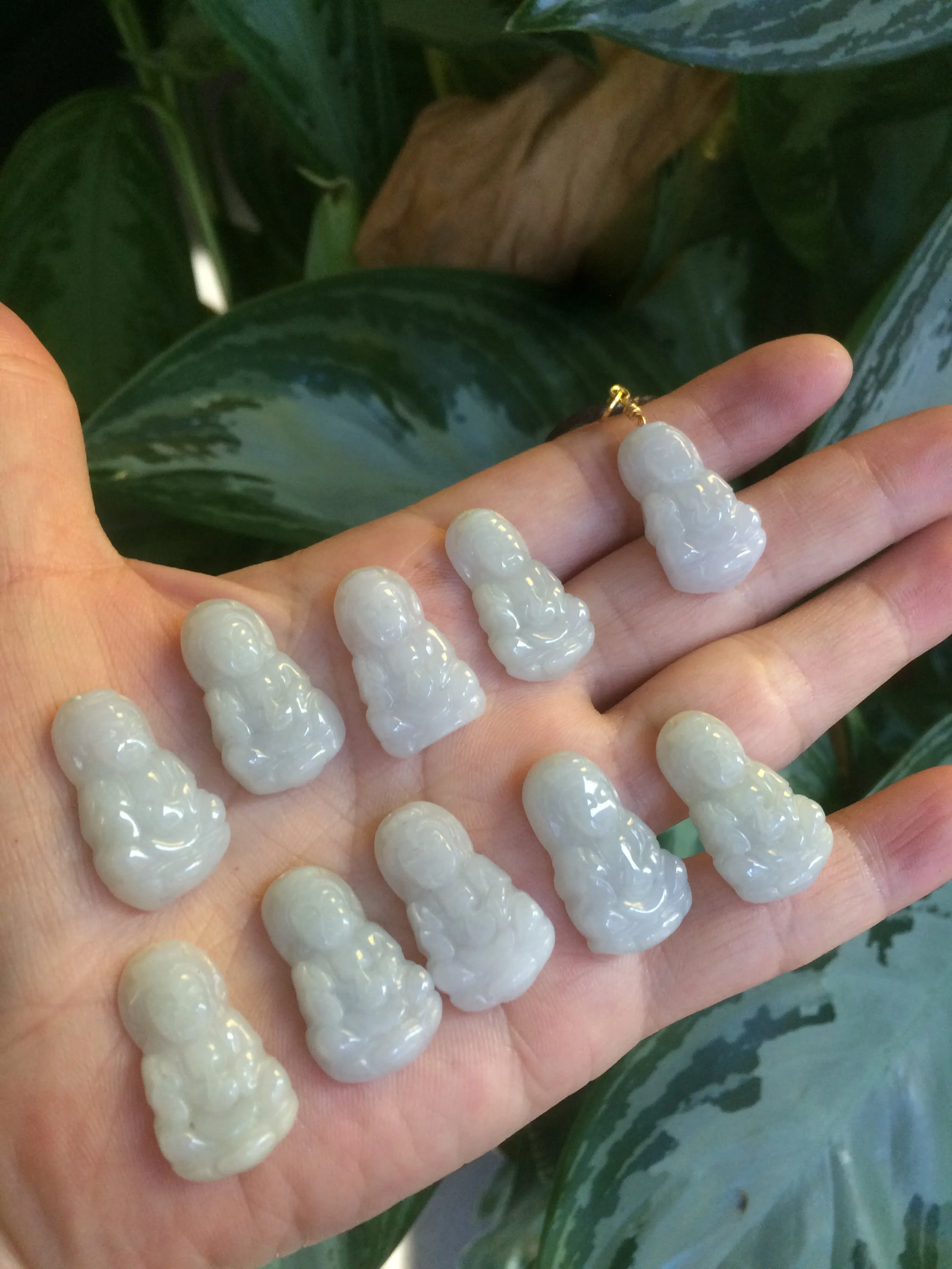 100% natural white grade A jadeite jade Guanyin pendants Z(Add on item, not sale individually.)