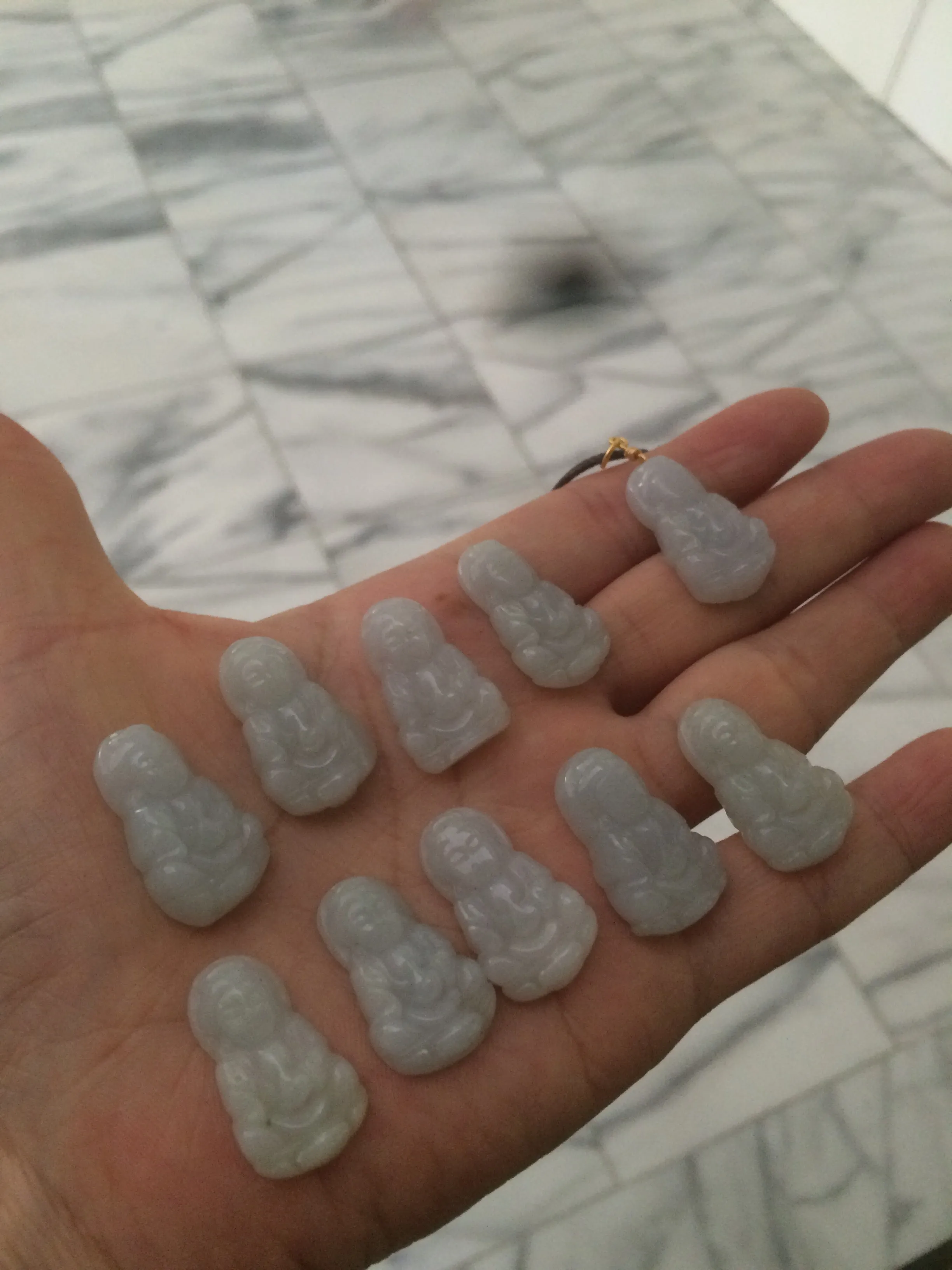 100% natural white grade A jadeite jade Guanyin pendants Z(Add on item, not sale individually.)