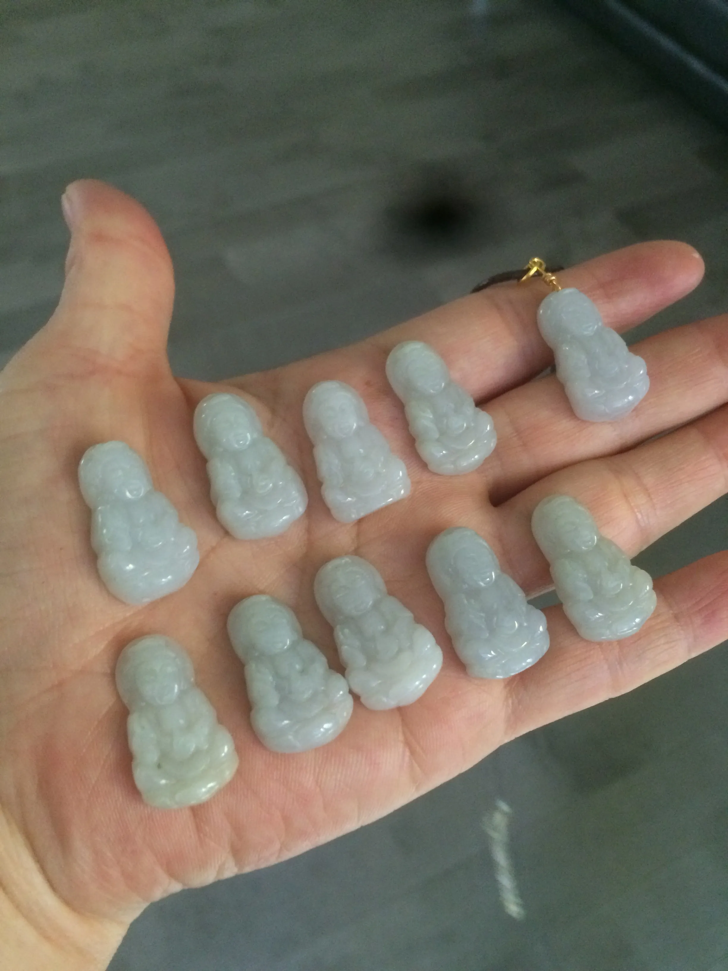 100% natural white grade A jadeite jade Guanyin pendants Z(Add on item, not sale individually.)