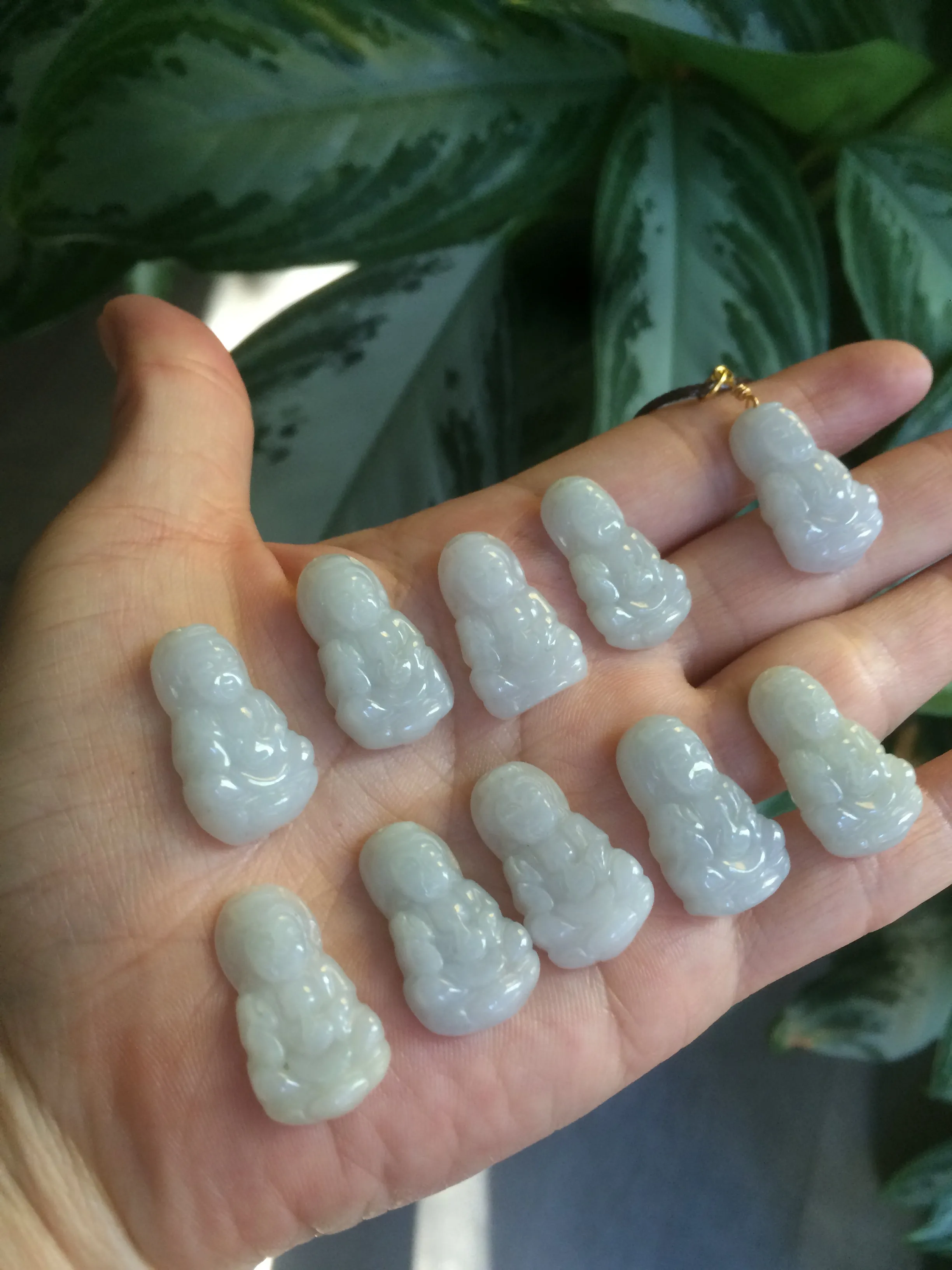 100% natural white grade A jadeite jade Guanyin pendants Z(Add on item, not sale individually.)