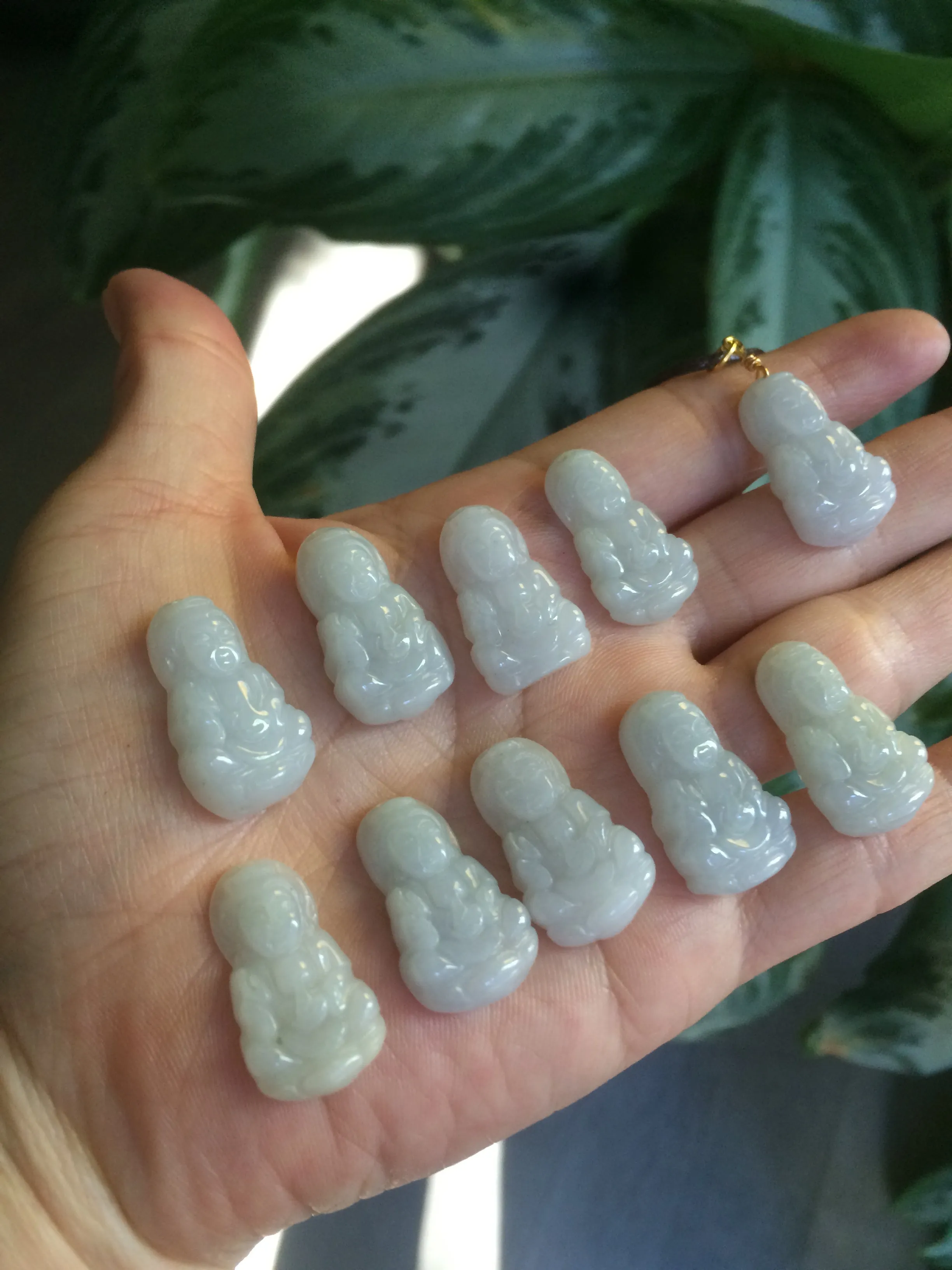 100% natural white grade A jadeite jade Guanyin pendants Z(Add on item, not sale individually.)
