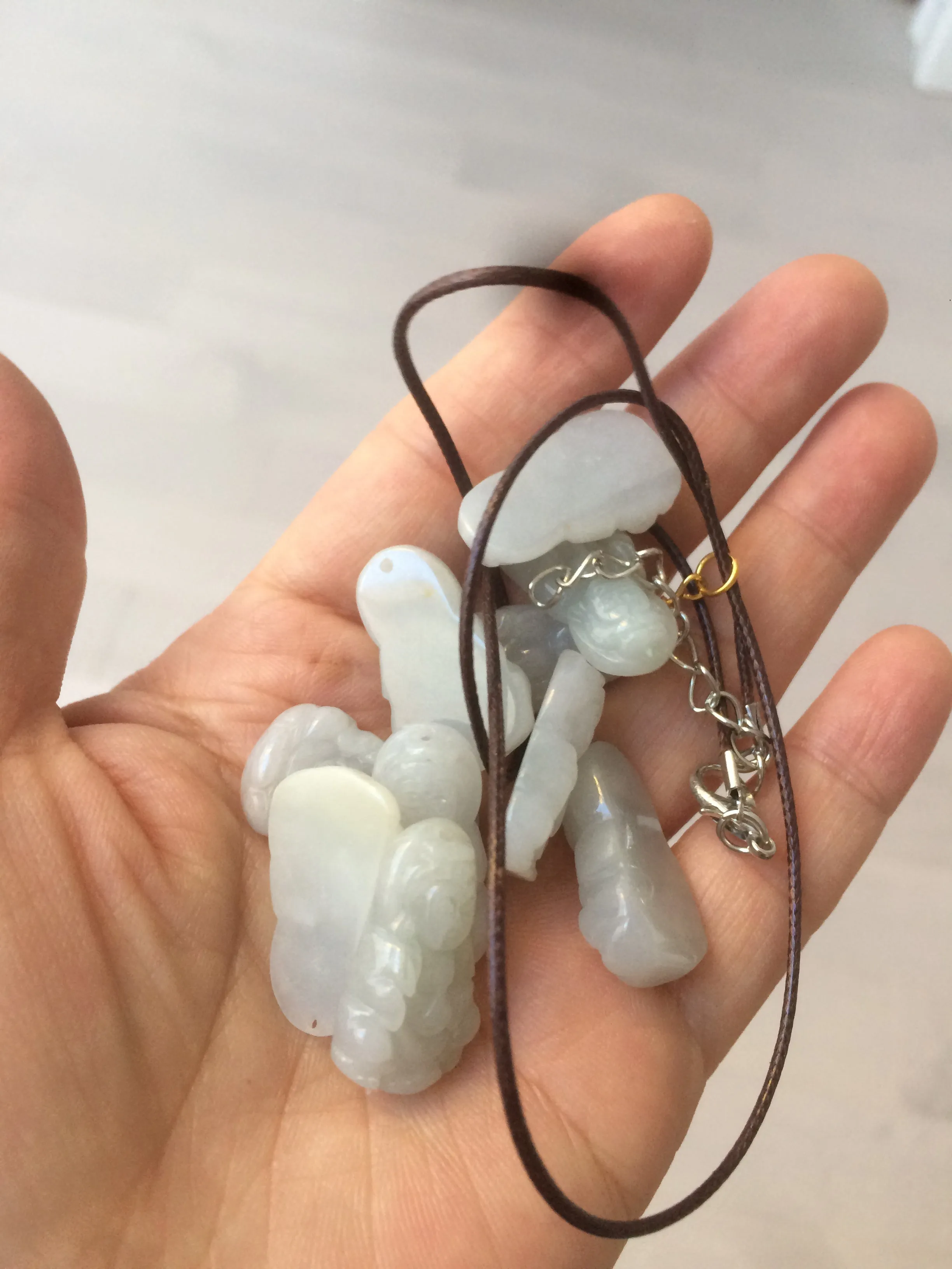 100% natural white grade A jadeite jade Guanyin pendants Z(Add on item, not sale individually.)
