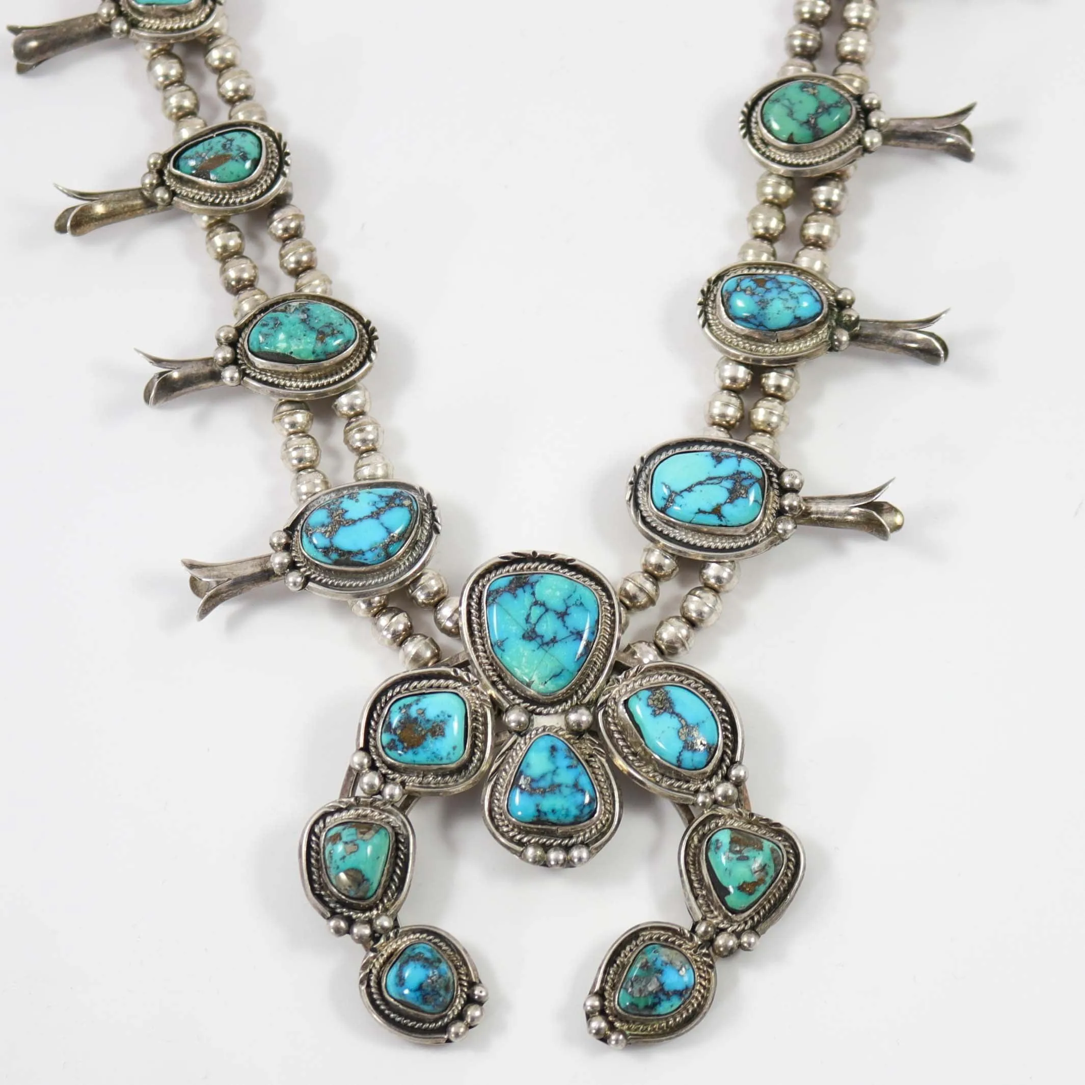 1970s Turquoise Squash Blossom