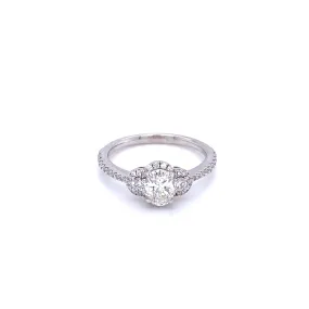 3-Stone F/VS Diamond Halo Ring