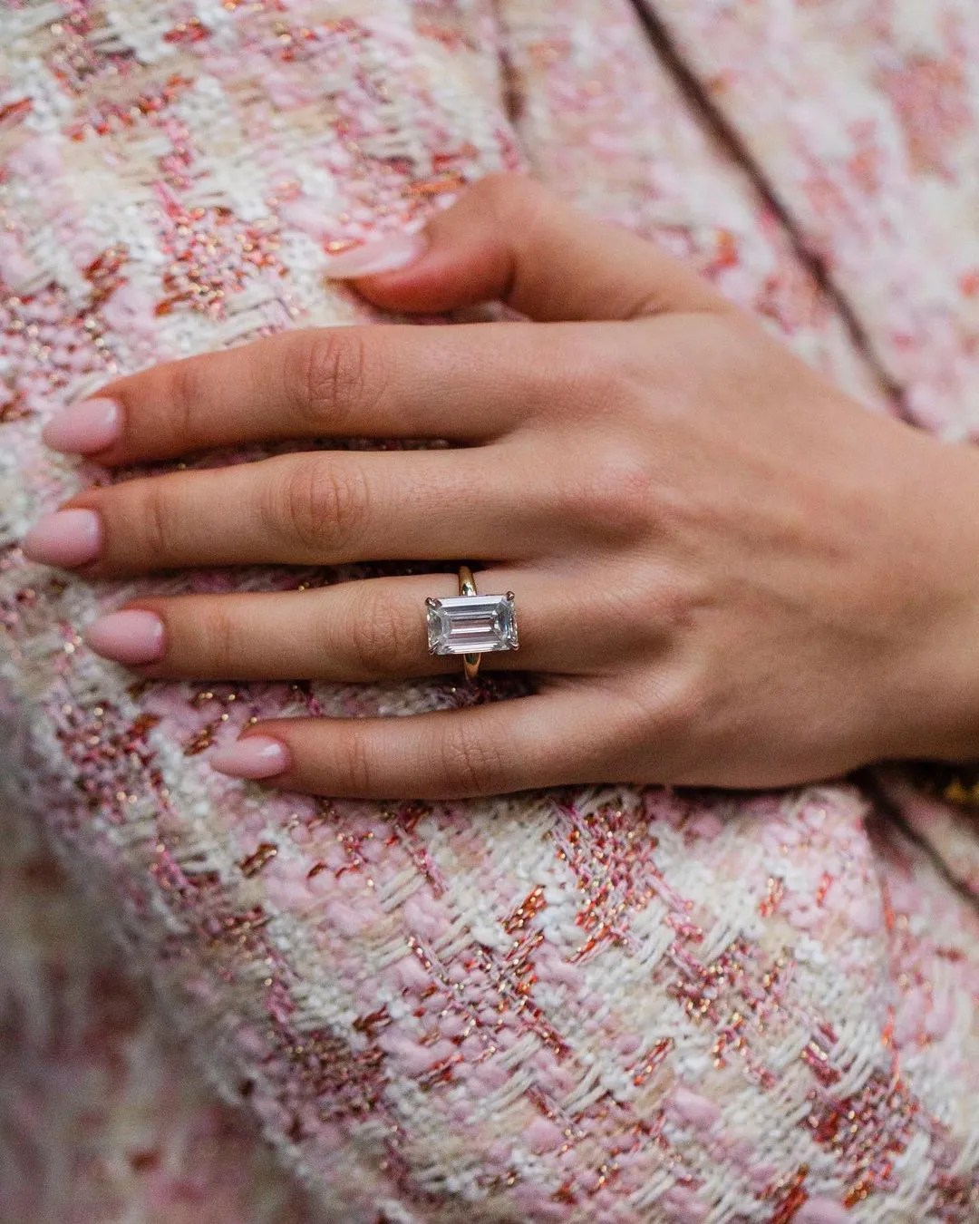 8.00Carat Emerald Cut Moissanite Engagement Ring