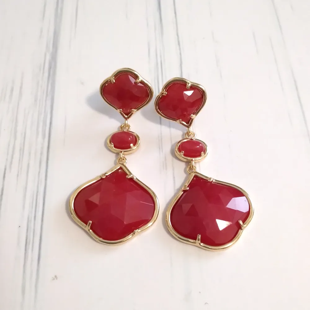 Alhambra Brass Stud Earrings
