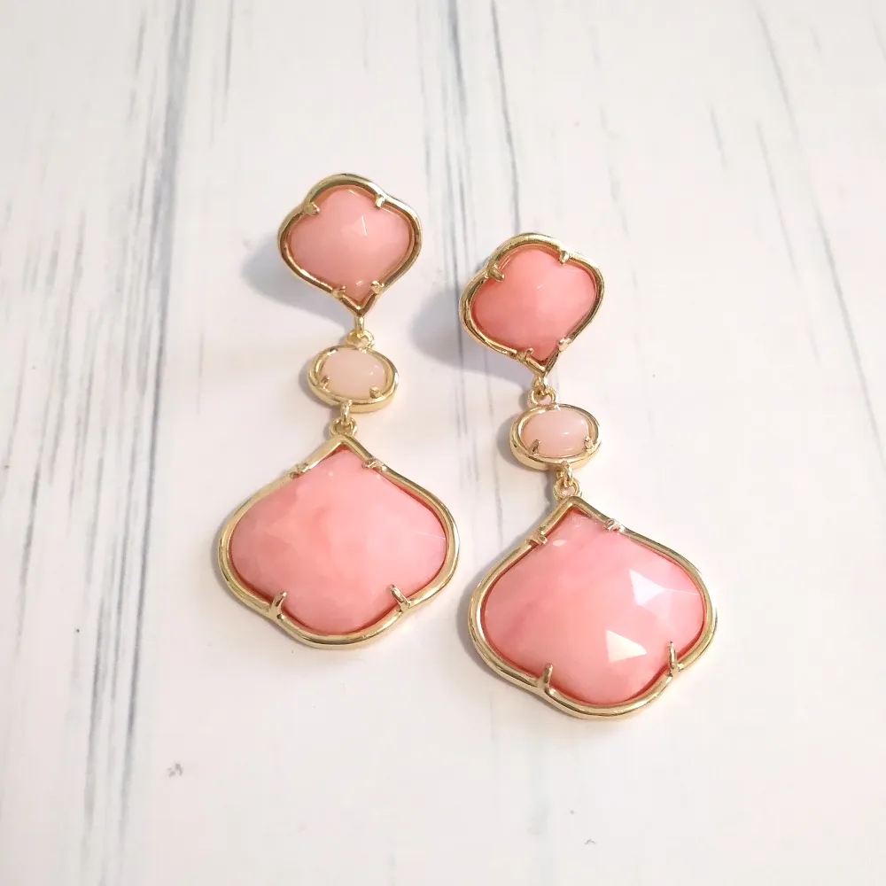 Alhambra Brass Stud Earrings