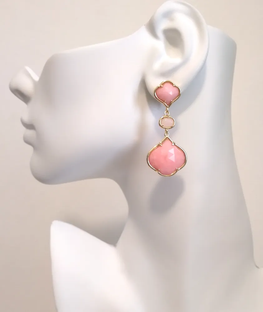 Alhambra Brass Stud Earrings