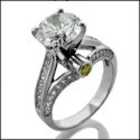 Anniversary 2.25 Ct Round Stone Tall Pave Set Cubic Zirconia Cz Ring