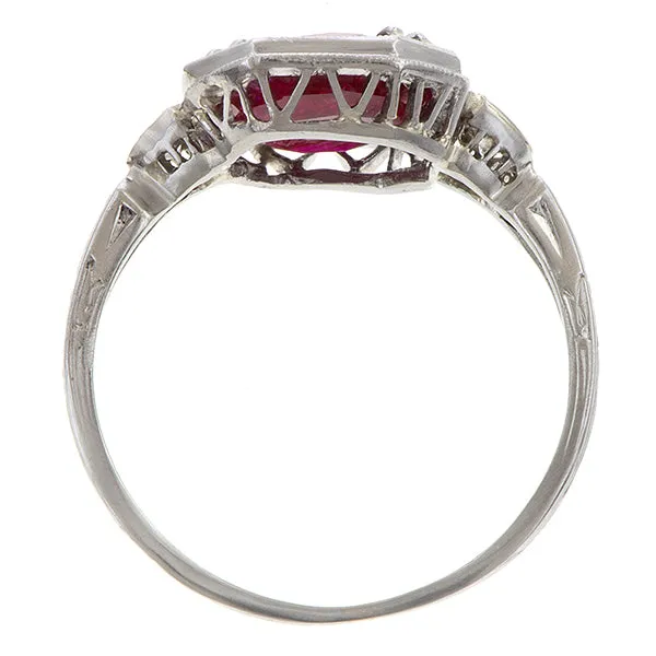 Art Deco Ruby Ring, 2.73ct. (no heat)