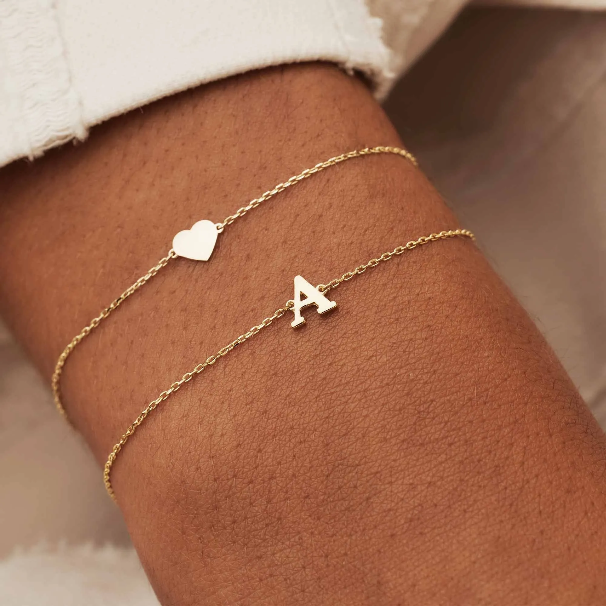 Belleville Amore 14 karat gold bracelet with heart