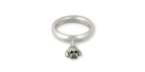 Bichon Frise Ring Jewelry Sterling Silver Handmade Dog Ring BF10-CR