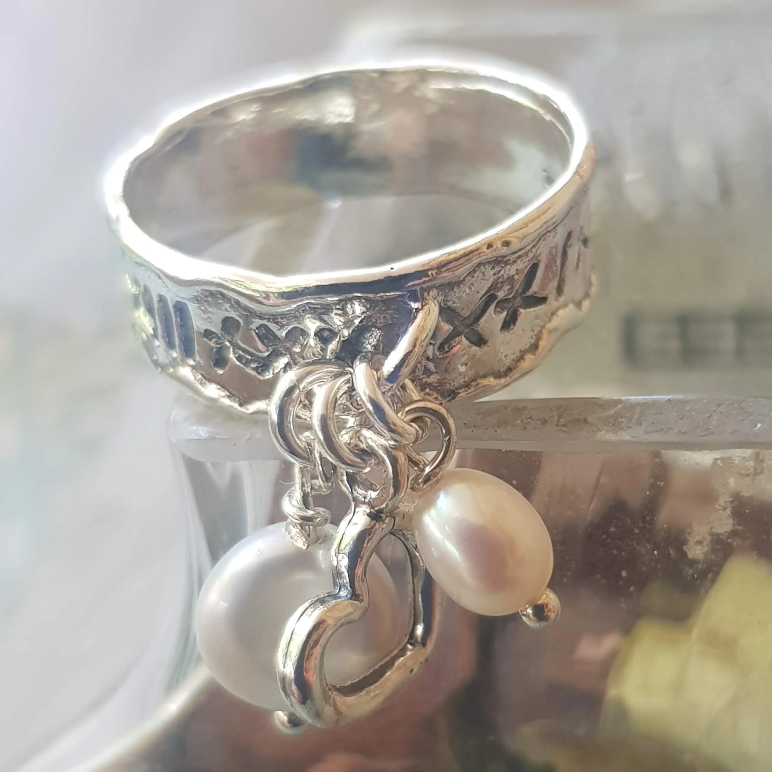 Bluenoemi Valentine Gift Jewelry made in Israel Sterling Silver Ring Heart