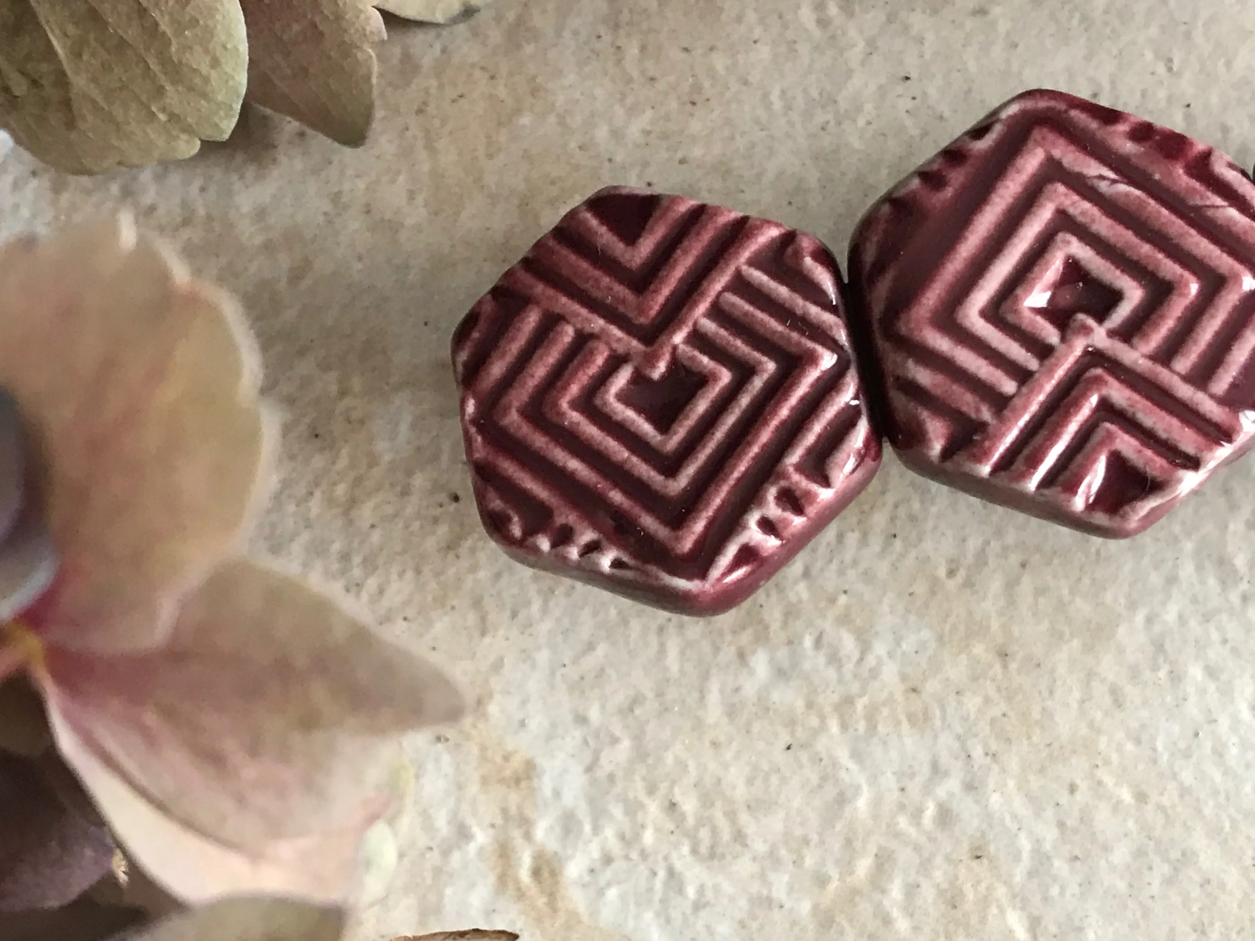 Burgundy Handmade Artisan Barrette - French Clip