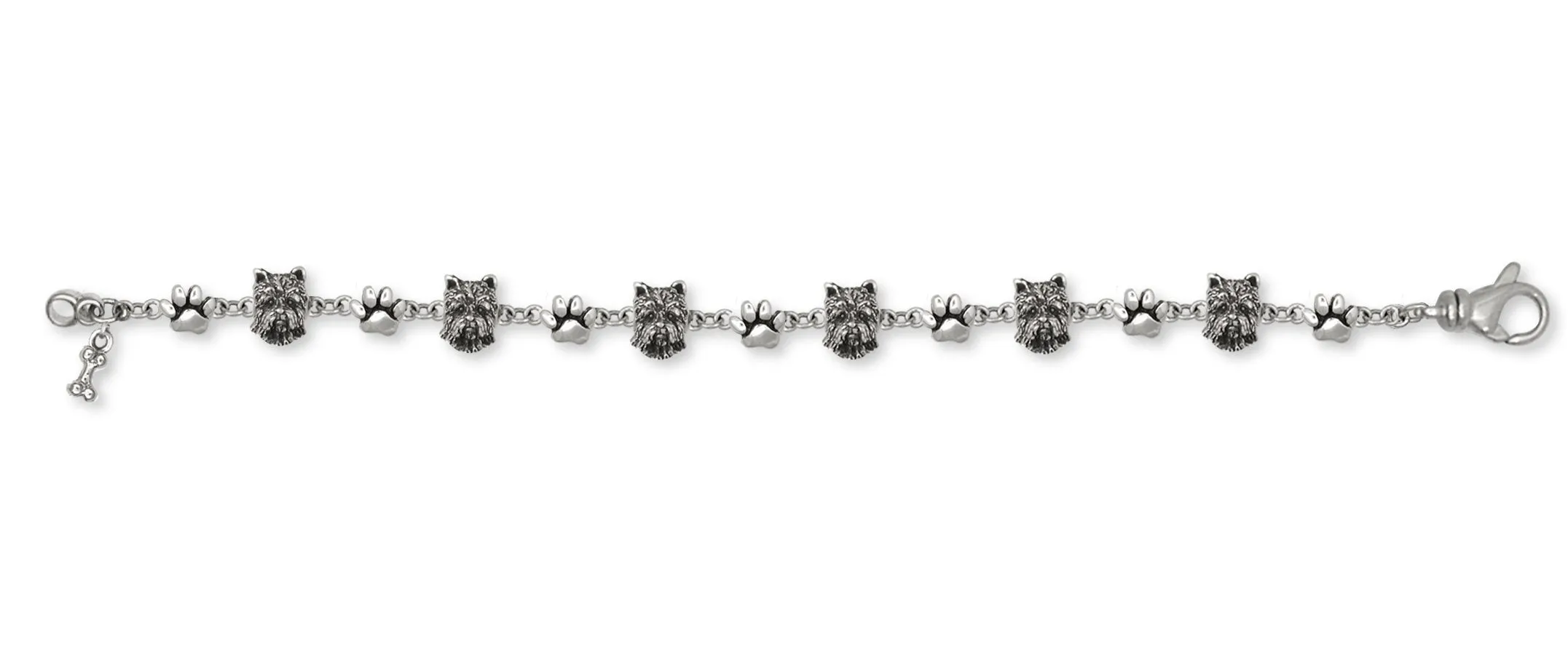 Cairn Terrier Bracelet Jewelry Sterling Silver Handmade Dog Bracelet CNWT27-BR