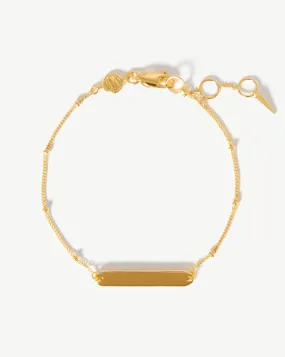 Engravable Bar Bracelet | 18ct Gold Plated Vermeil