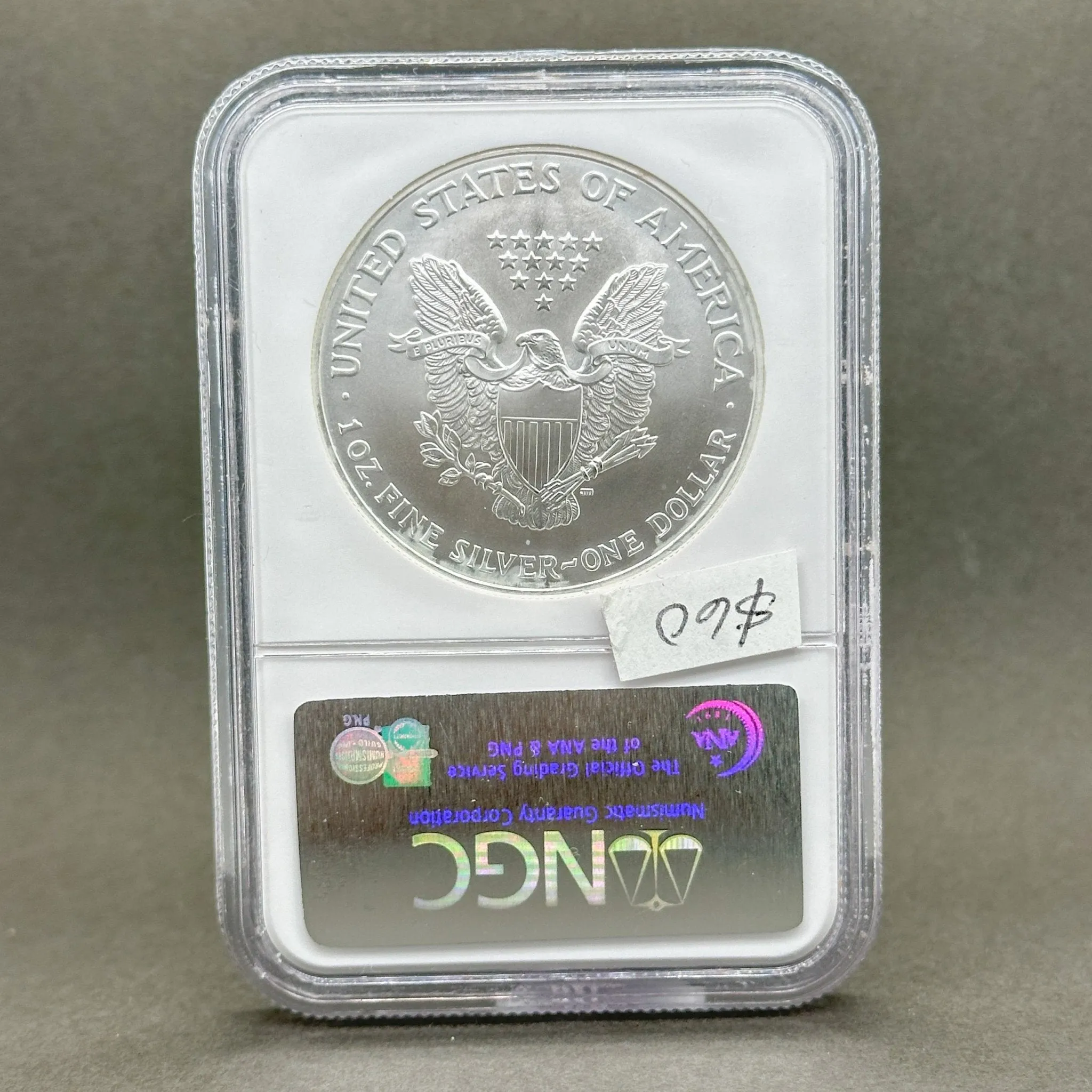 Estate 0.999 Fine Silver 2005 S$1 American Eagle Coin NGC MS69