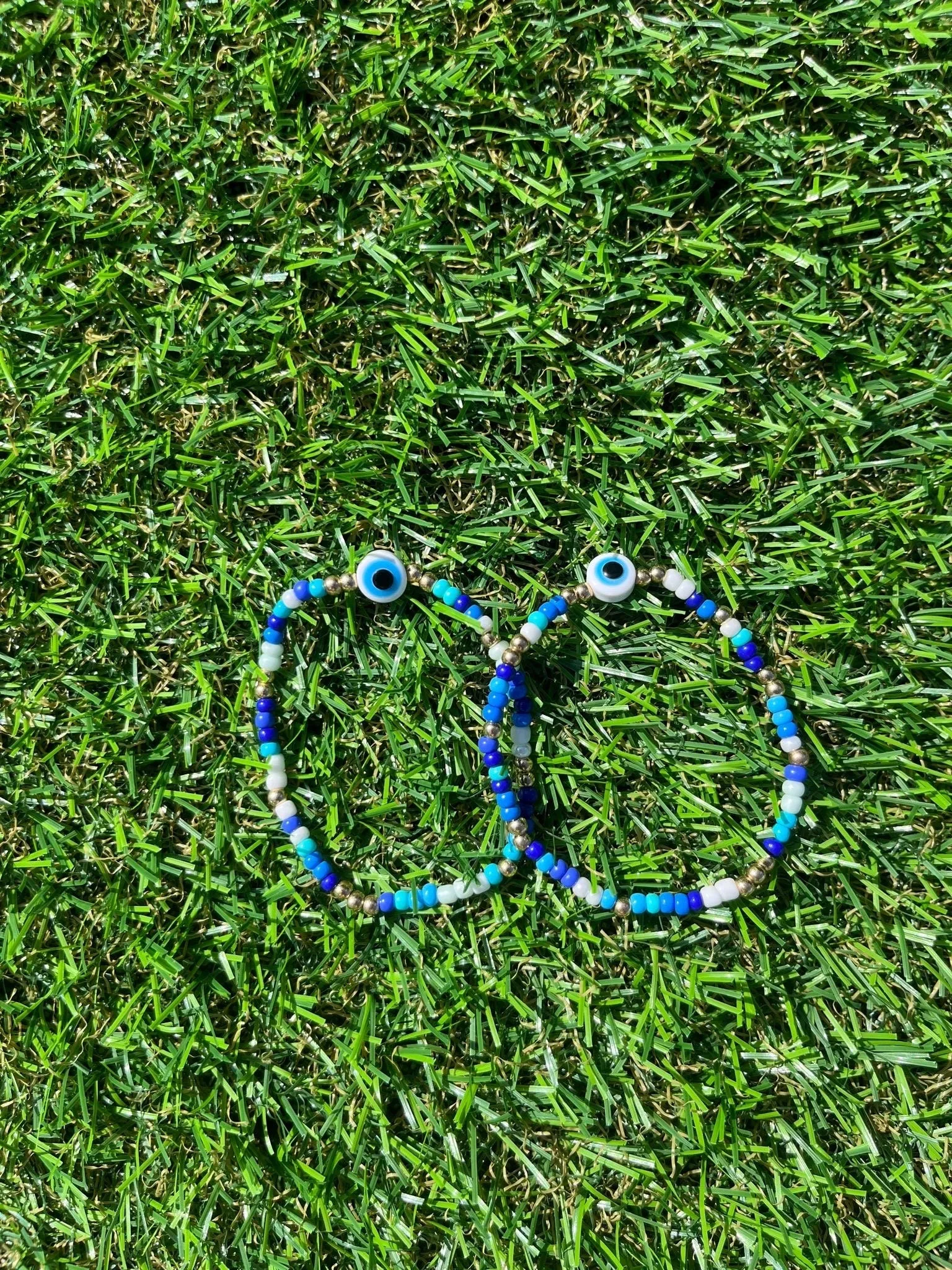 Evil eye seed bead bracelet!