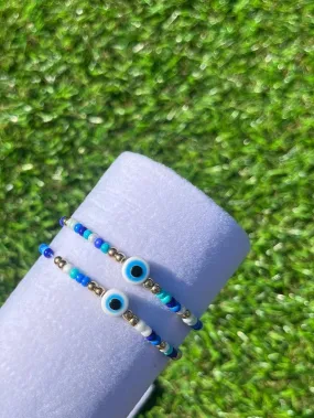 Evil eye seed bead bracelet!