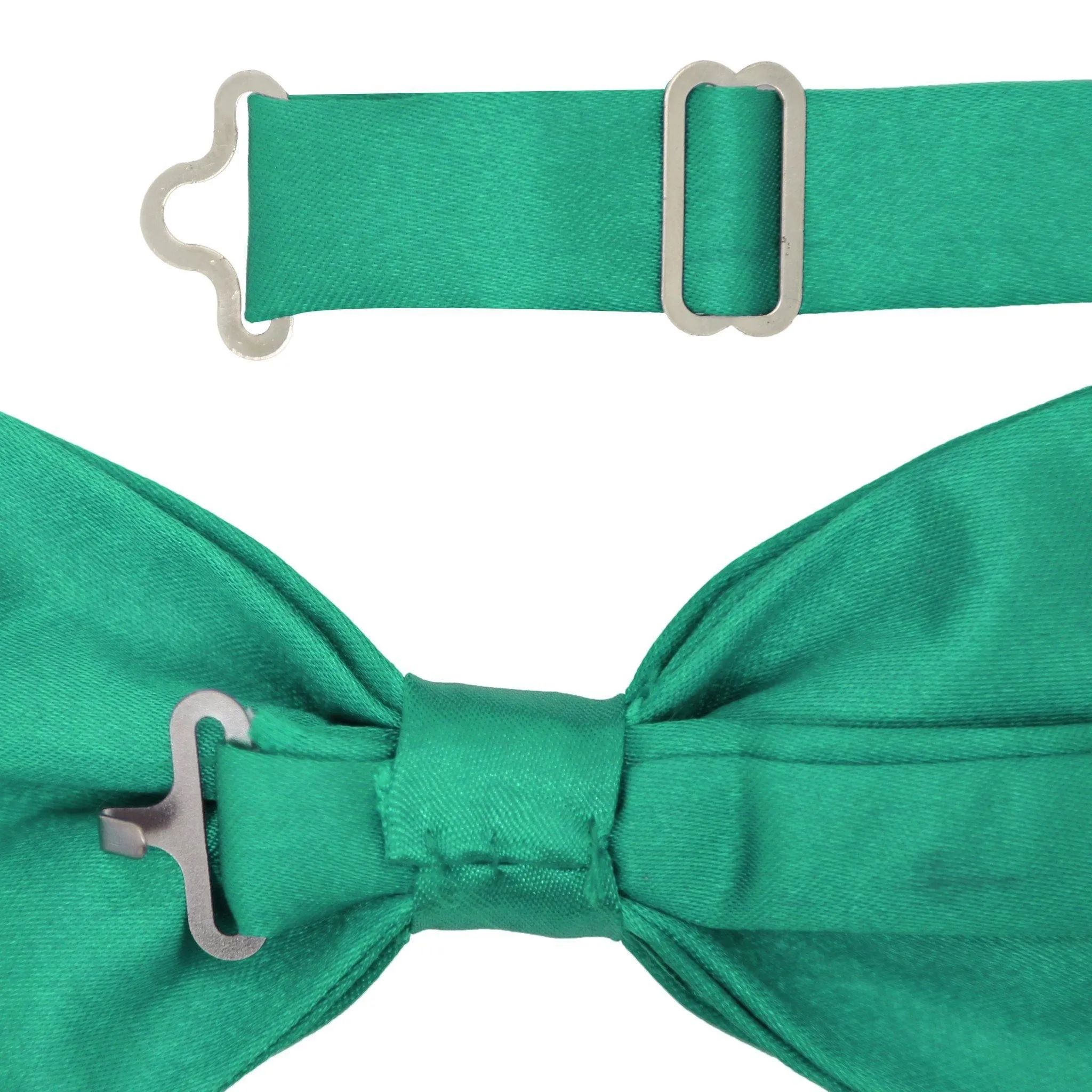 Gia Teal Satin Adjustable Bowtie
