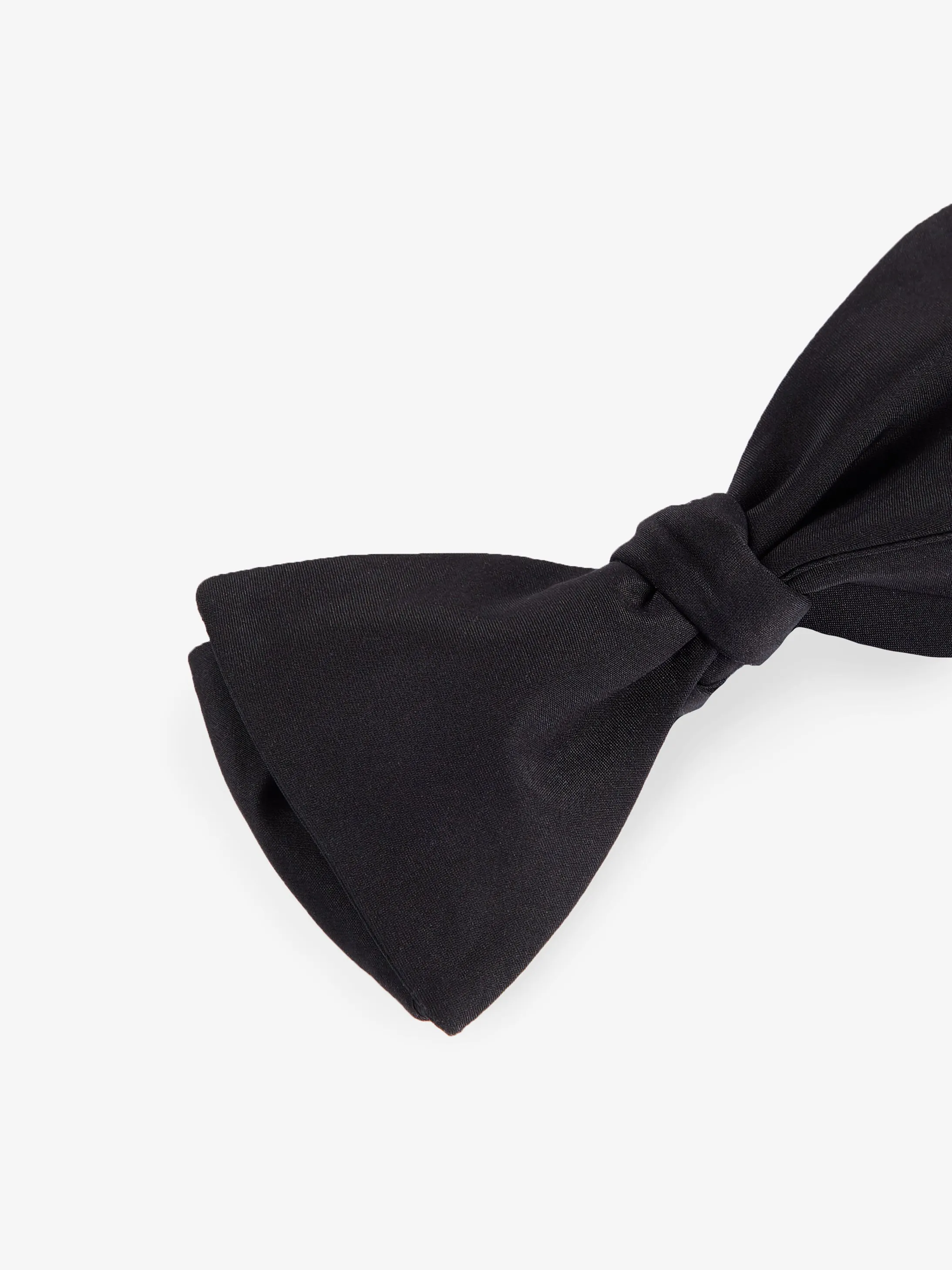 J.Lindeberg Mens Classic Black Satin Open Bow-Tie for Evening Events