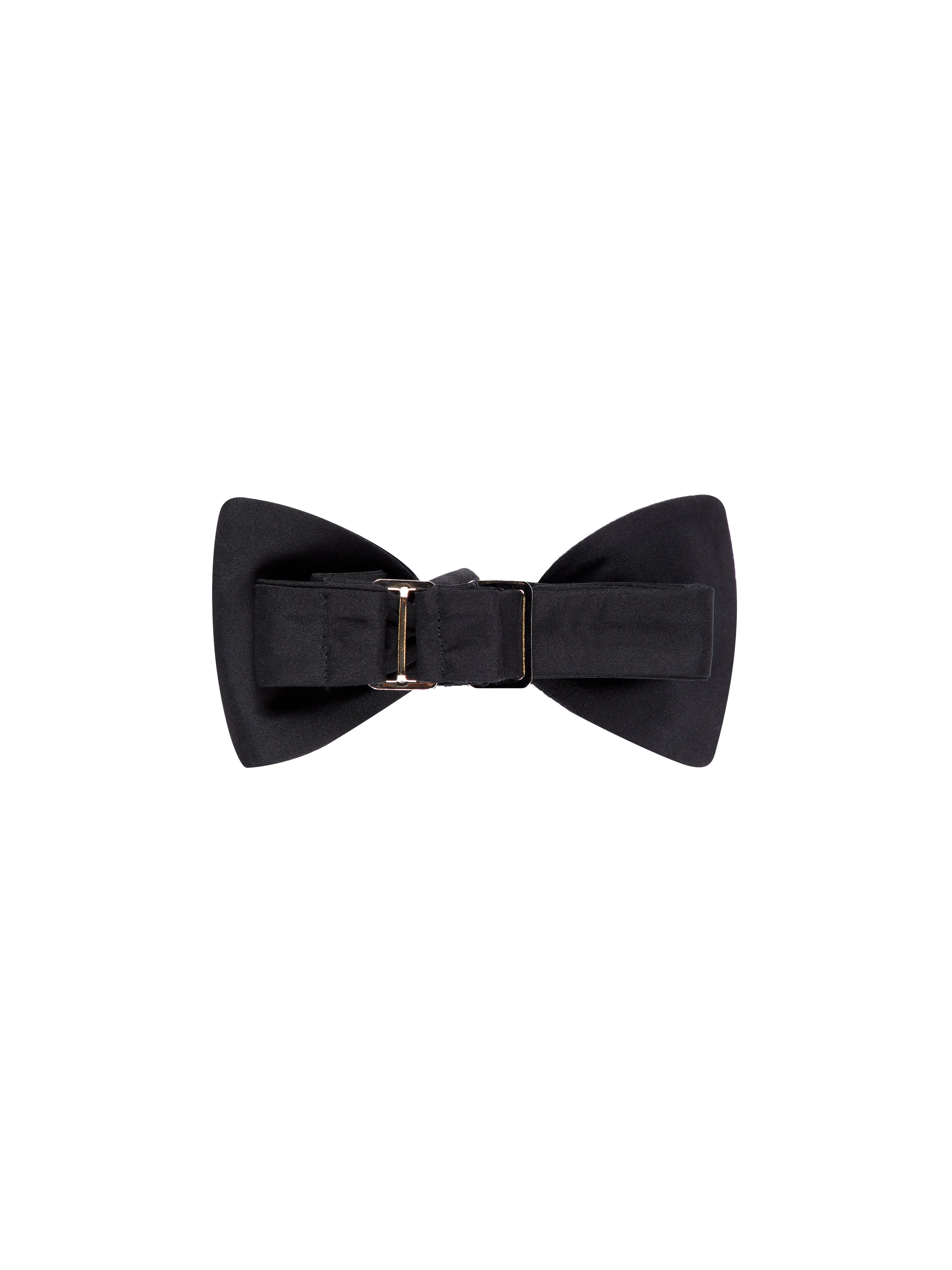 J.Lindeberg Mens Classic Black Satin Open Bow-Tie for Evening Events