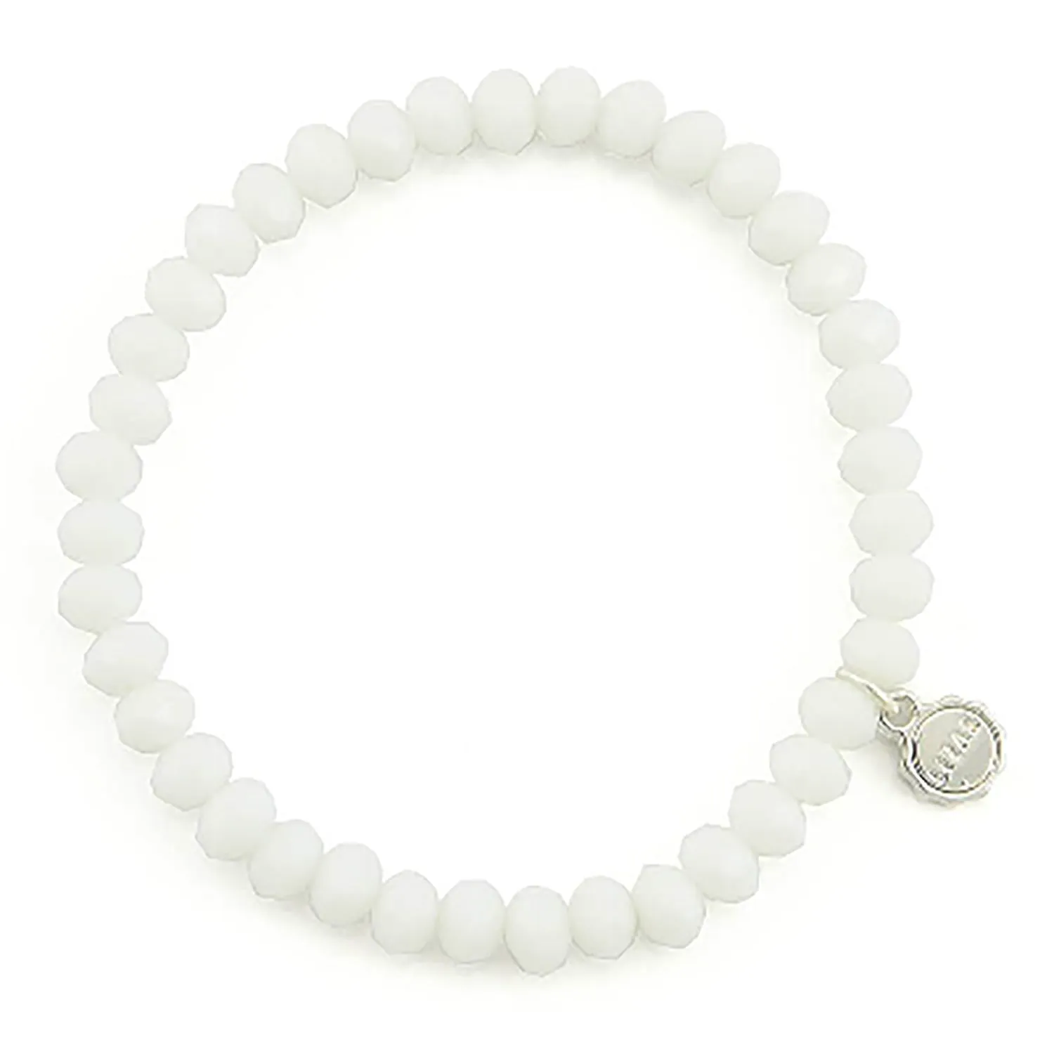 Lizas Nashville 6mm Crystal Bracelet White Shimmer