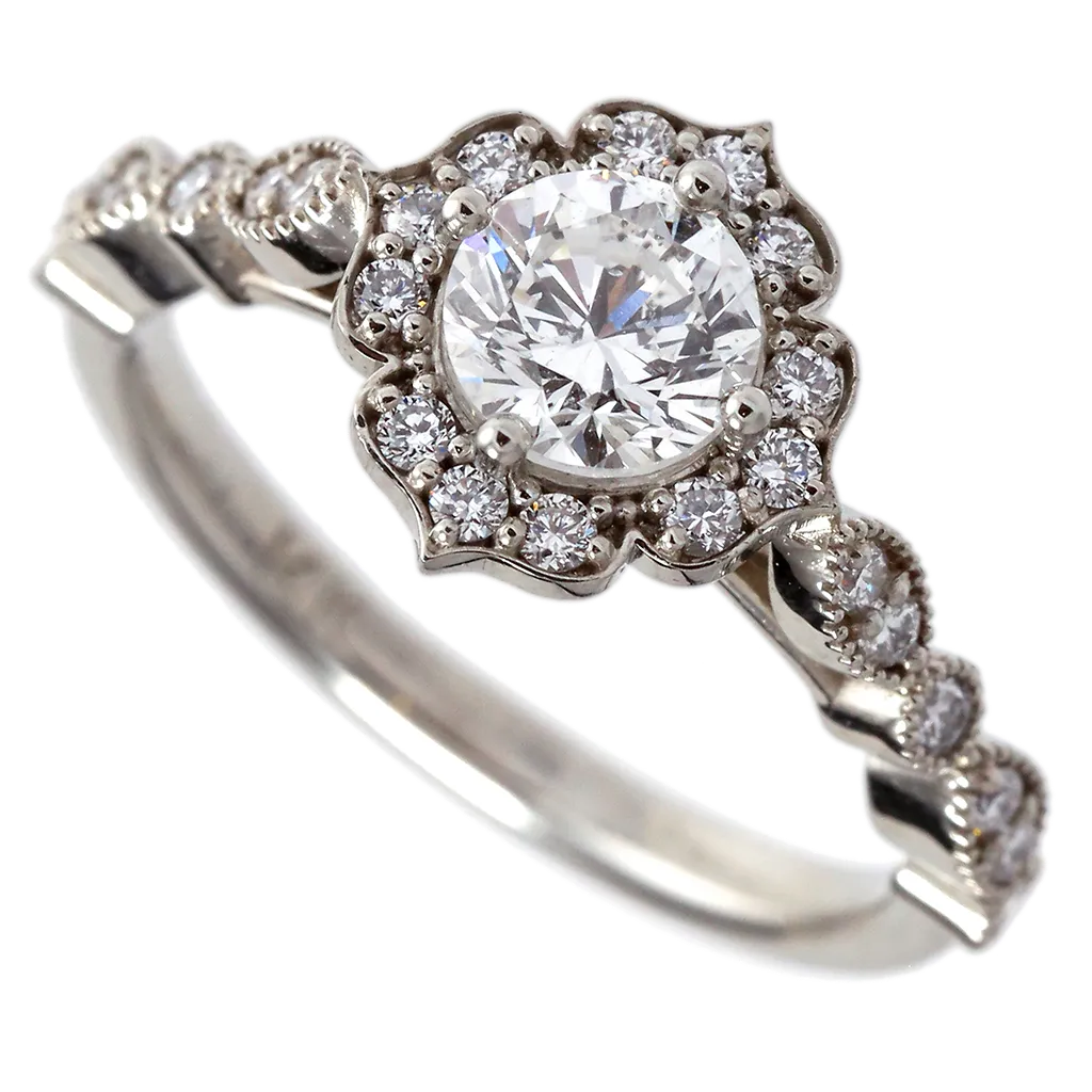 Lotus Diamond Ring