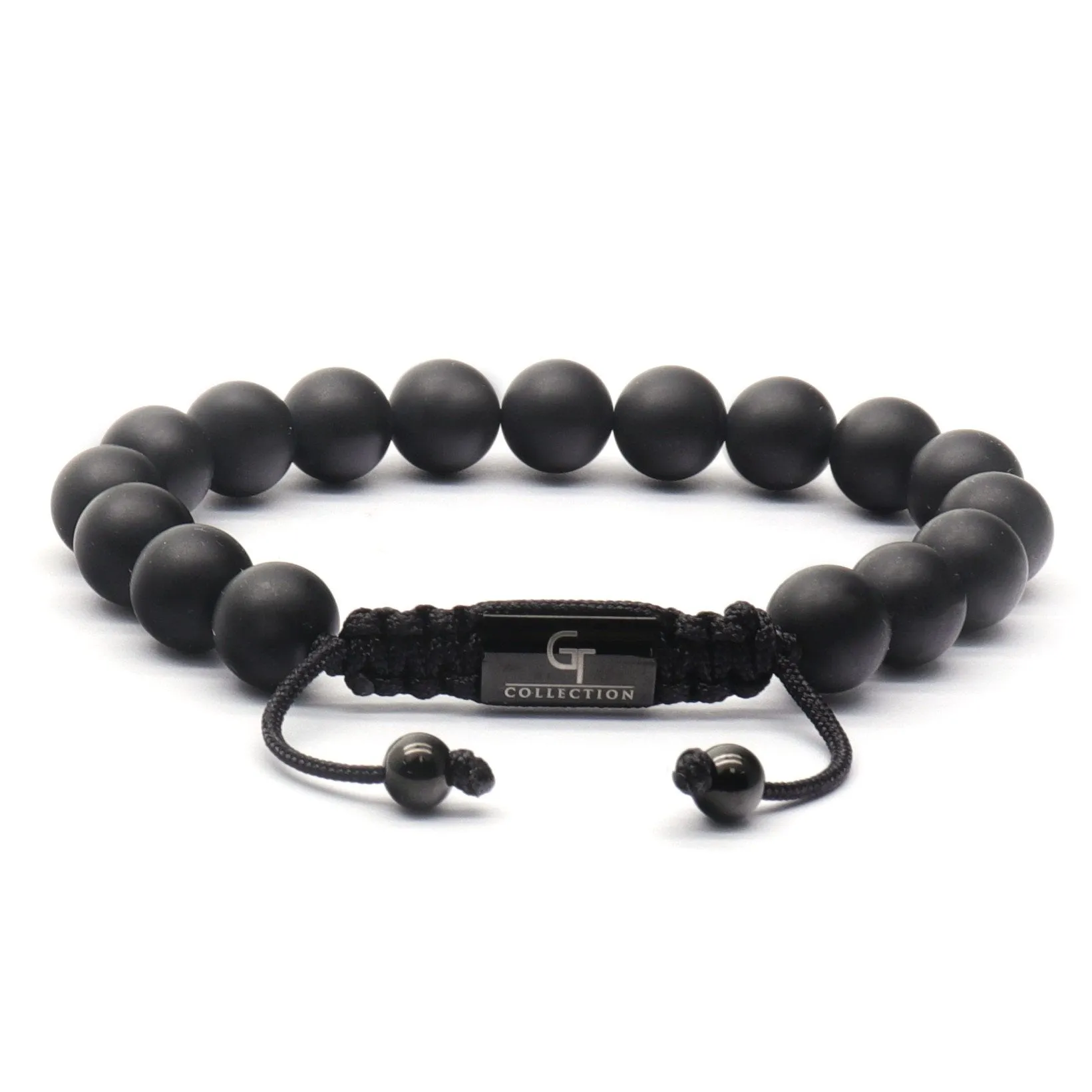 Men's MATTE ONYX Beaded Bracelet - One Size Fits All