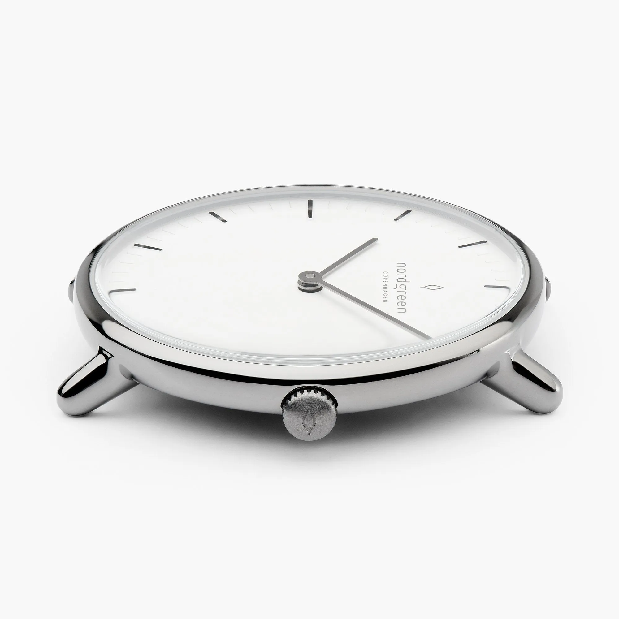 Native | White Dial - Dark Brown Leather