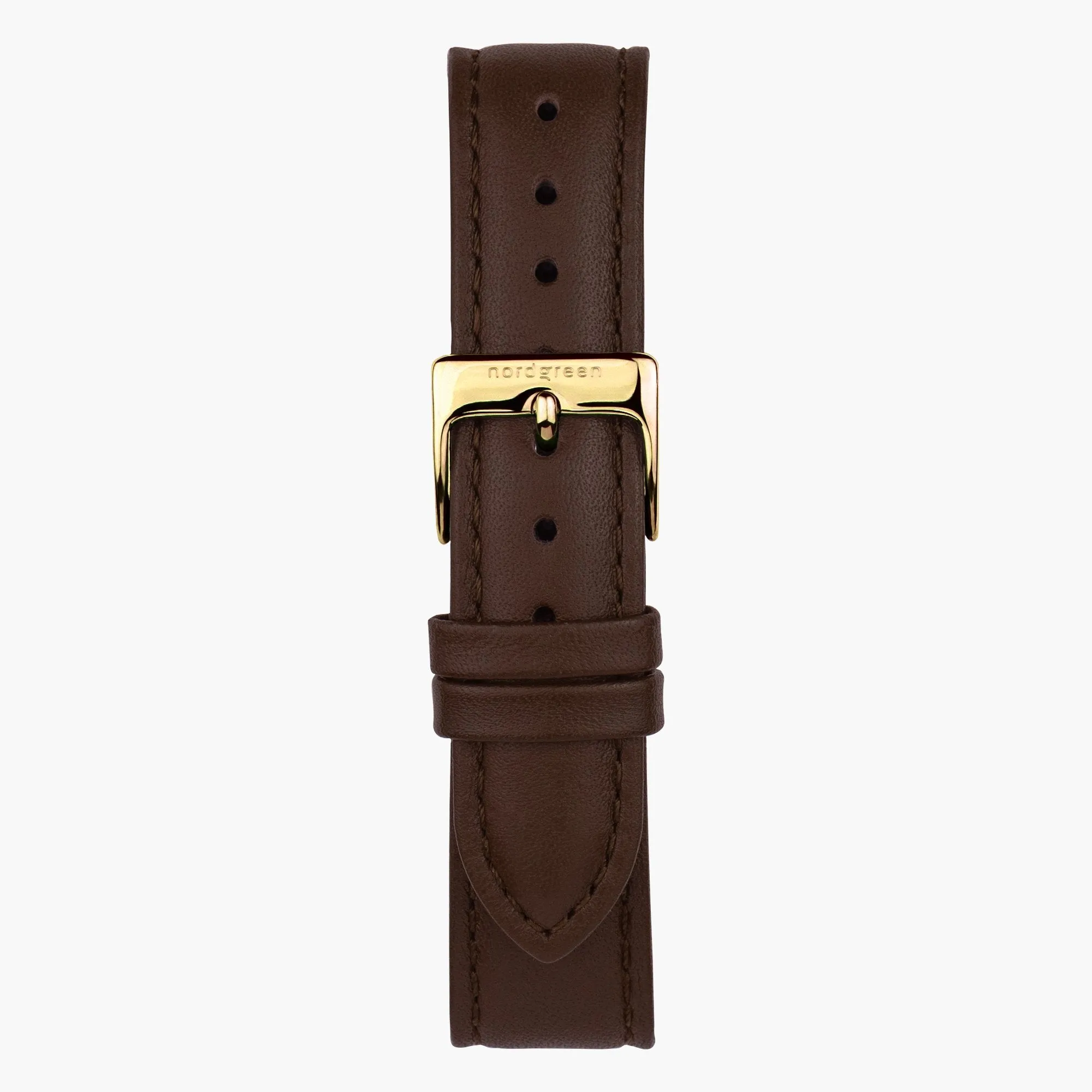 Native | White Dial - Dark Brown Leather