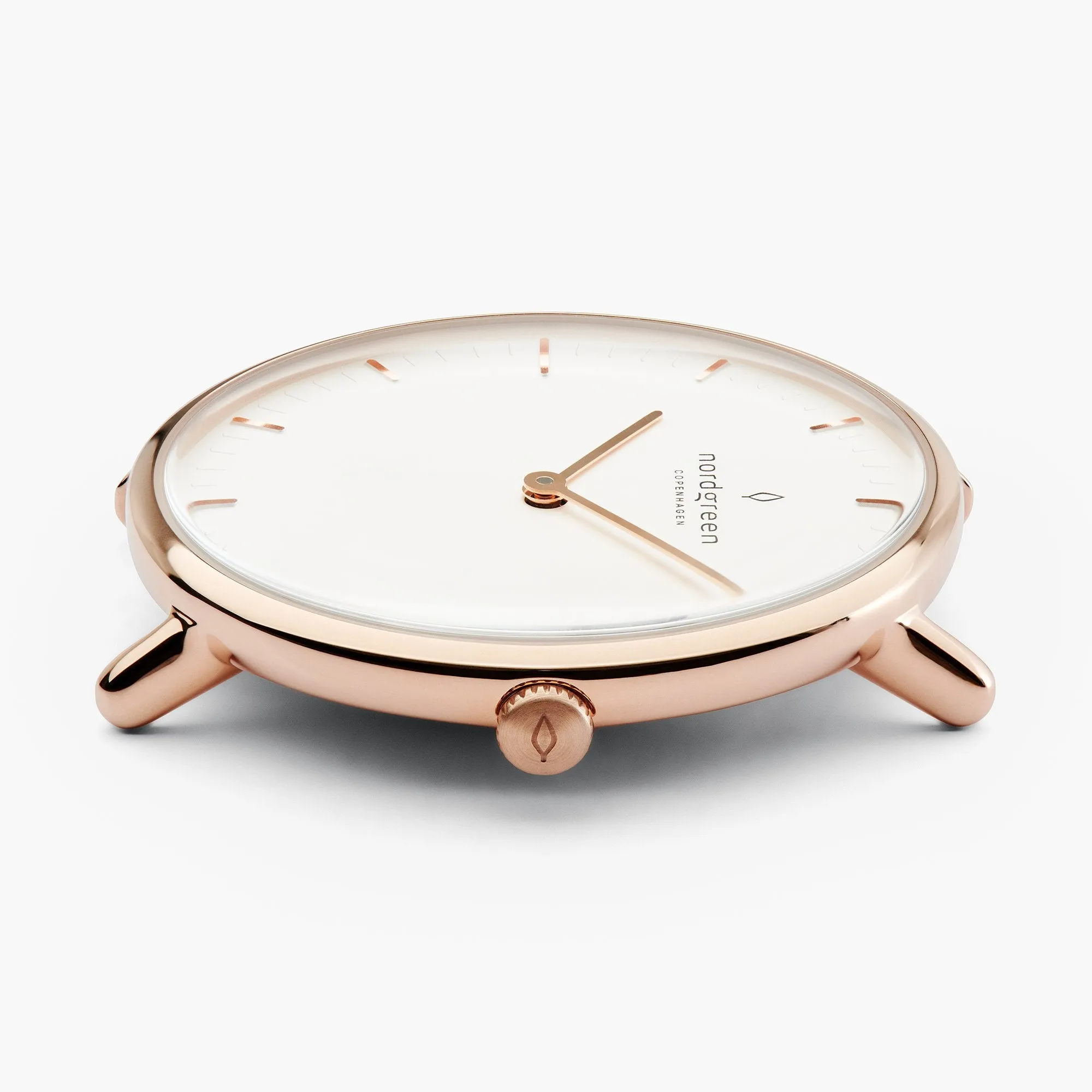 Native | White Dial - Dark Brown Leather