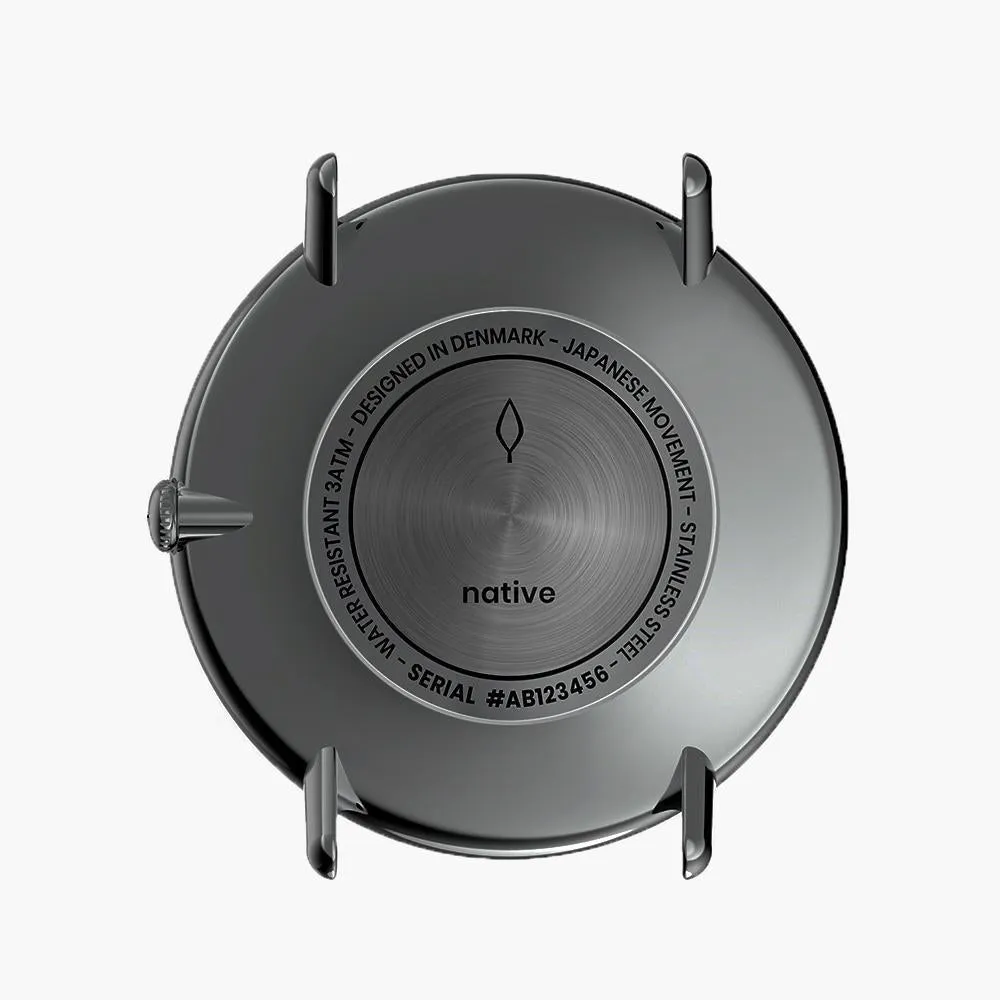 Native | White Dial - Dark Brown Leather