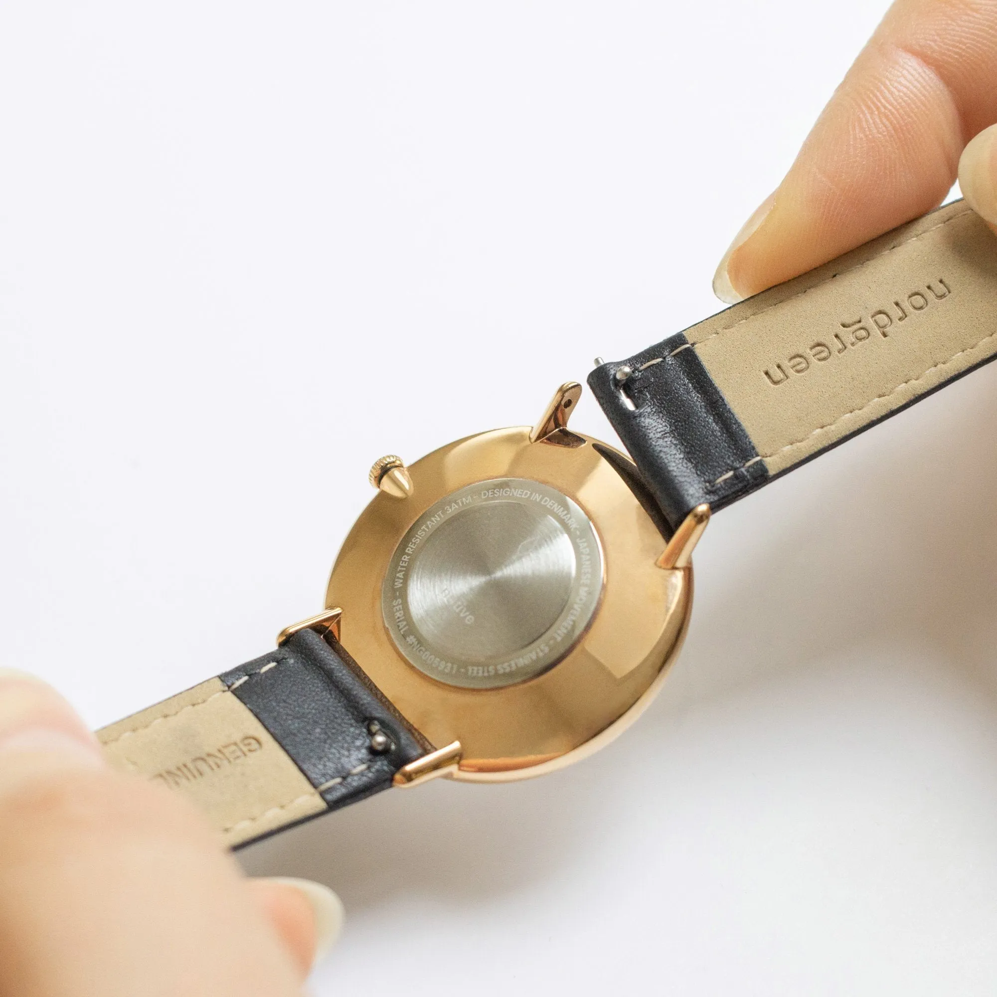 Native | White Dial - Dark Brown Leather