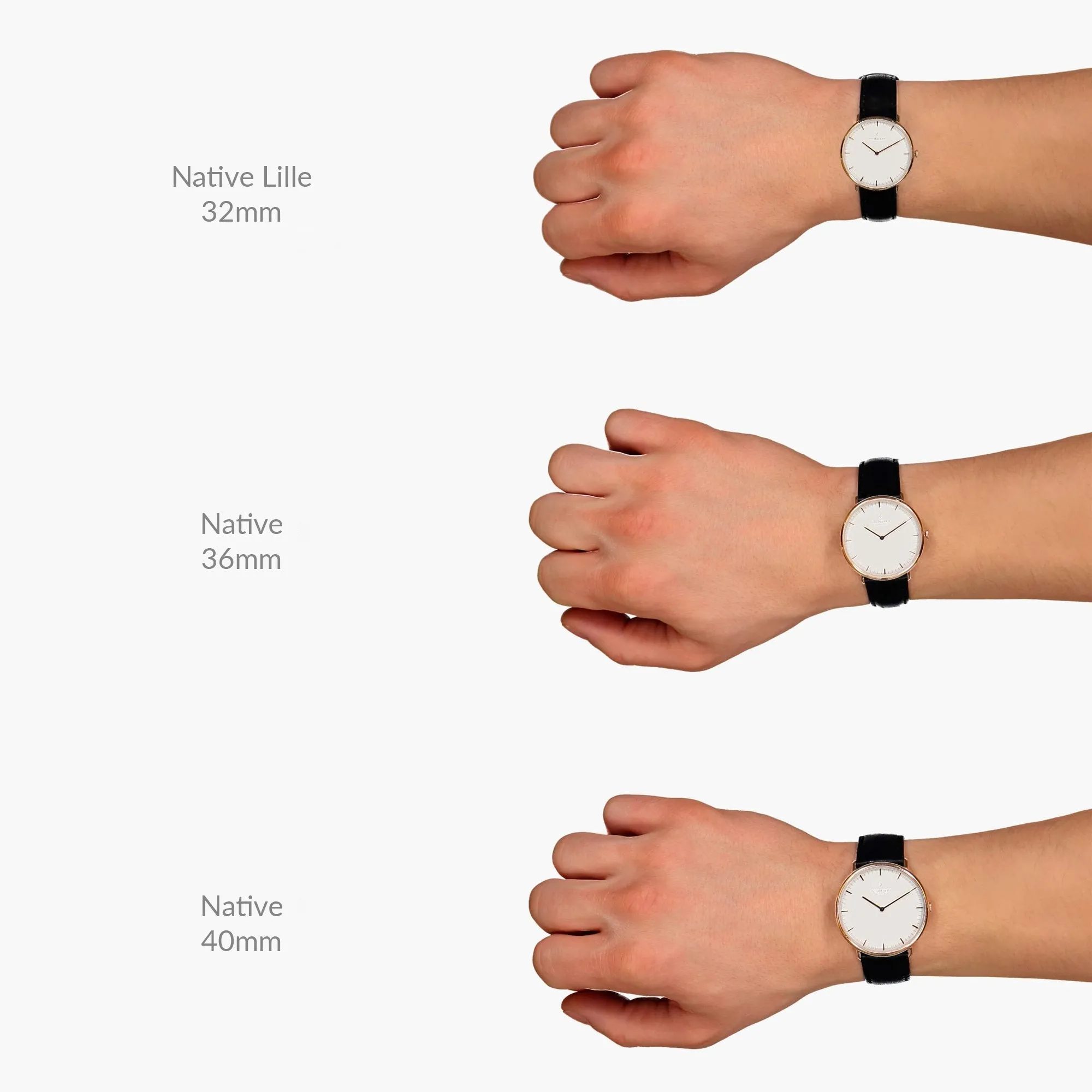Native | White Dial - Dark Brown Leather