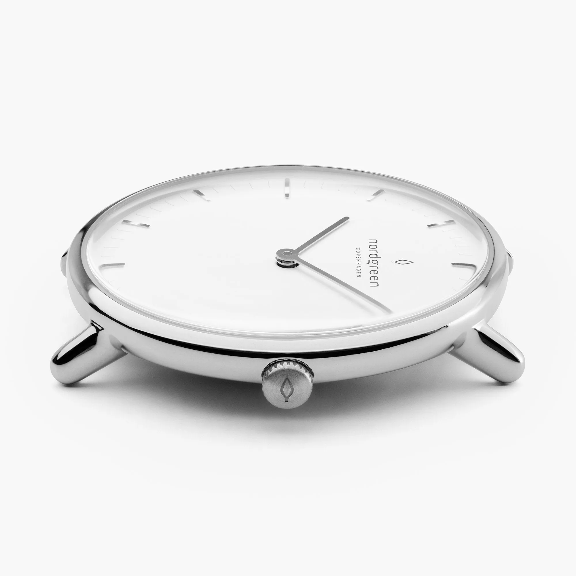 Native | White Dial - Dark Brown Leather