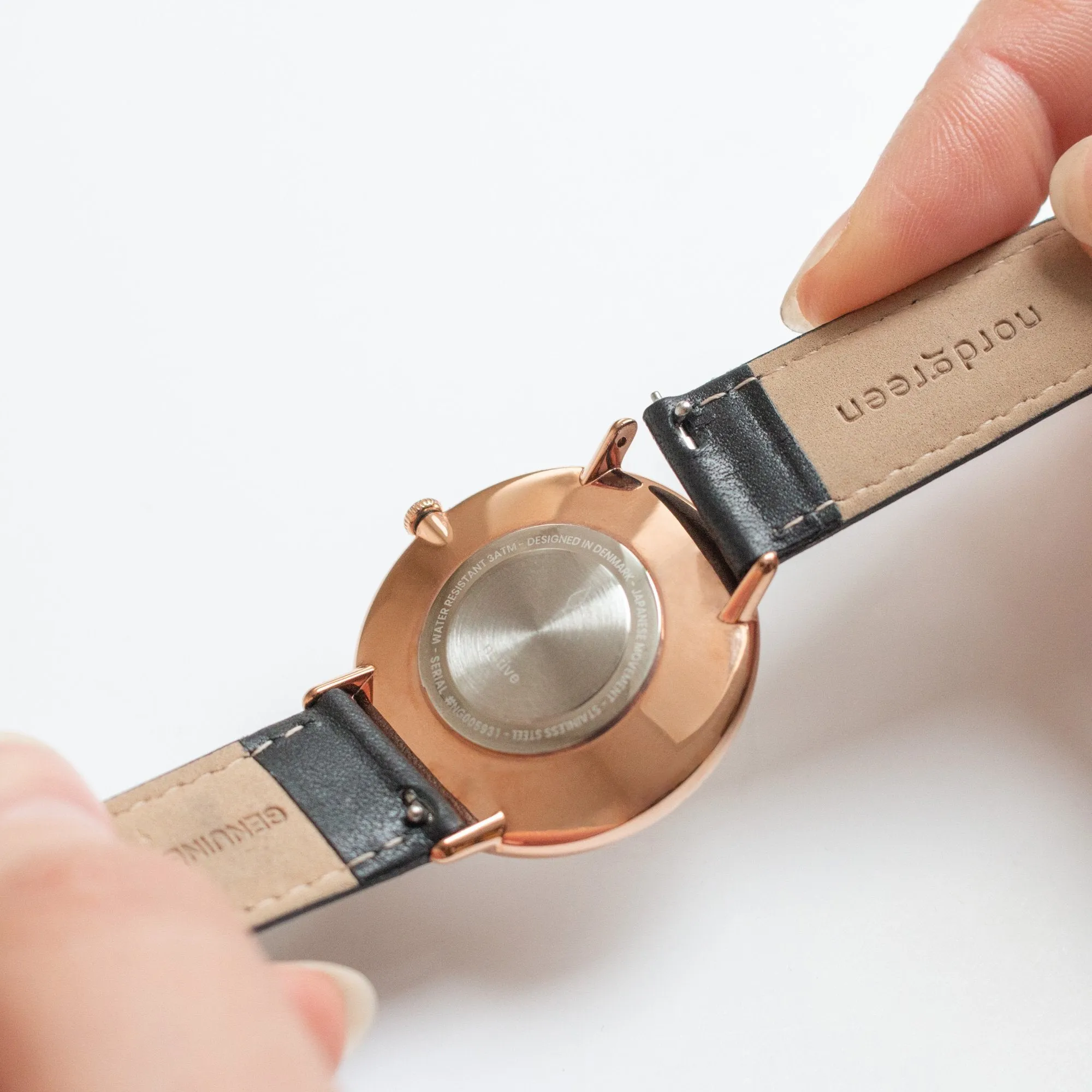Native | White Dial - Dark Brown Leather