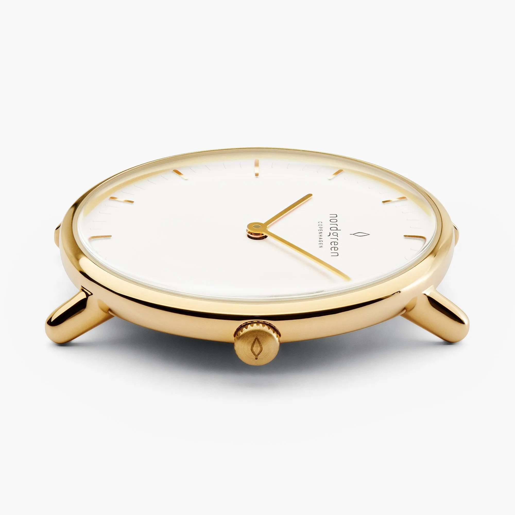 Native | White Dial - Dark Brown Leather