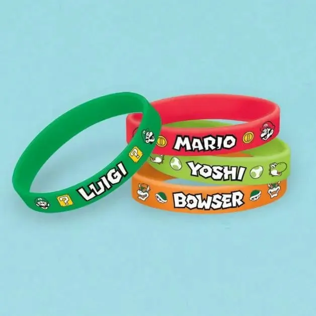 Super Mario Brothers Silicone Bracelets - Pack of 6