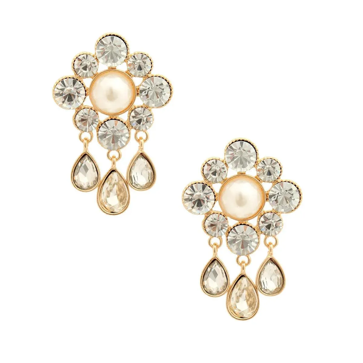 Tear Drops Earrings Gold Plated
