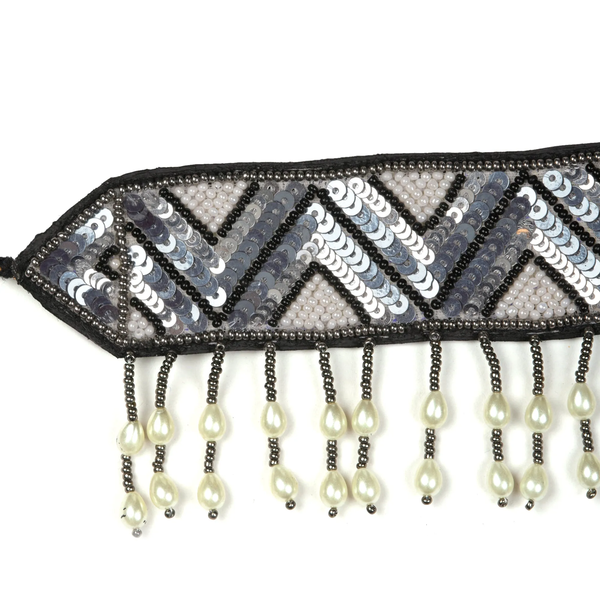 Triangle Hand Embroidered choker