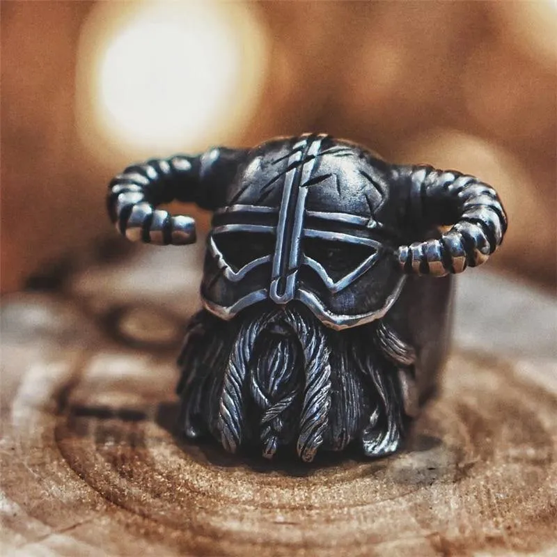Viking Warrior Helm Ring