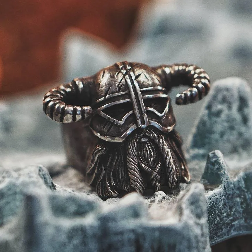 Viking Warrior Helm Ring